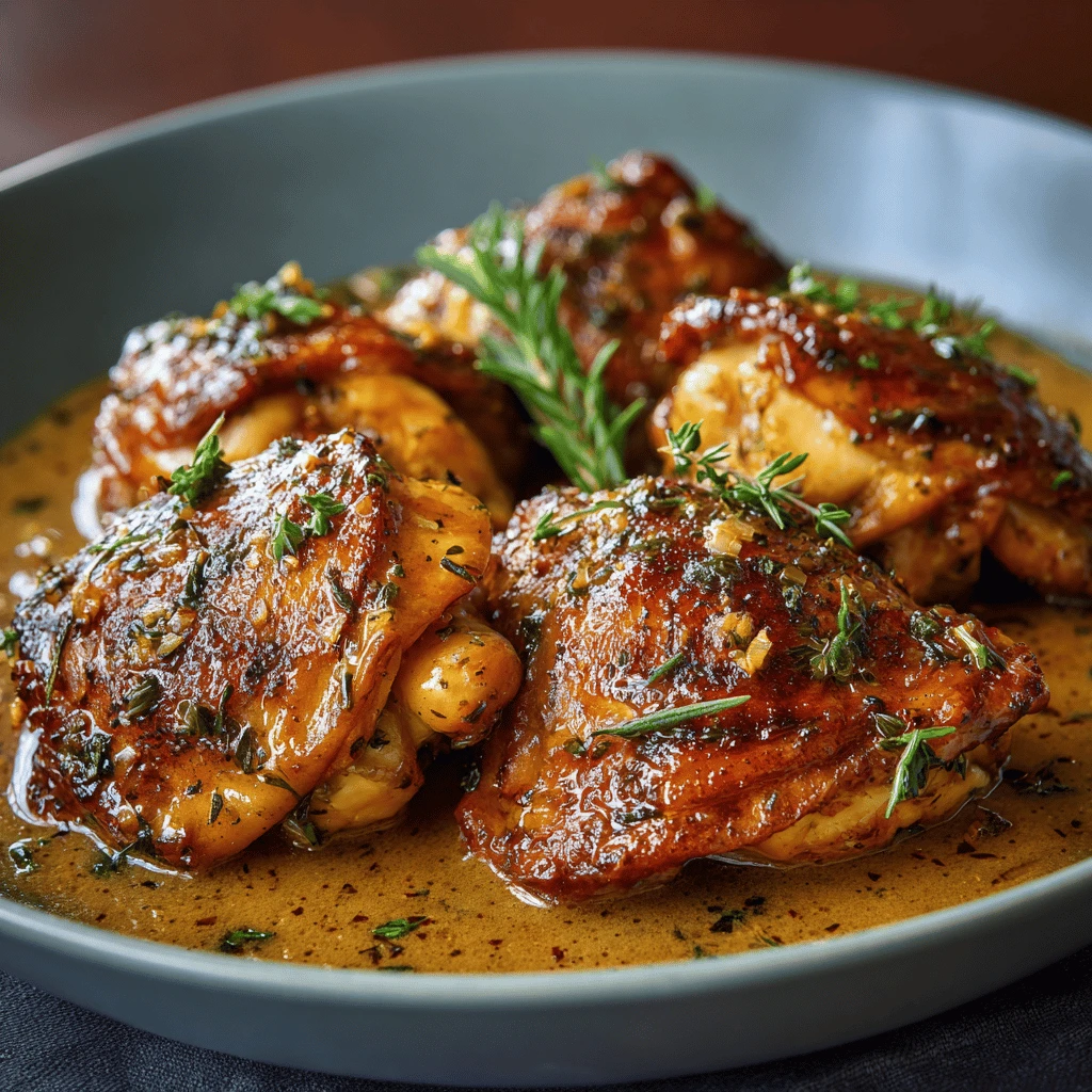 Brown Sugar Dijon Chicken Thighs