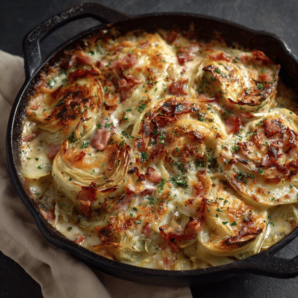 Cabbage & Bacon Gratin
