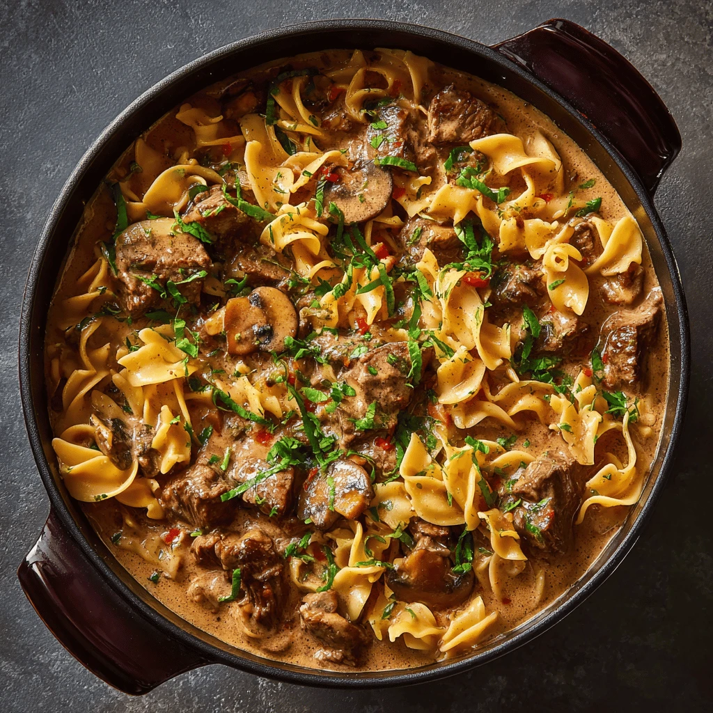 One-Pot Beef Stroganoff: Easy Dinner