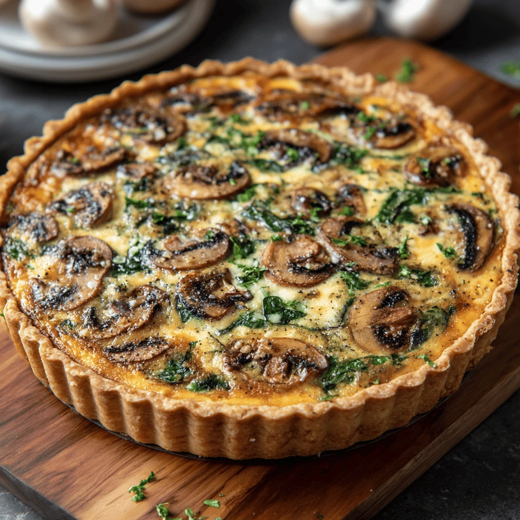 Spinach and Mushroom Quiche: A Savory Delight