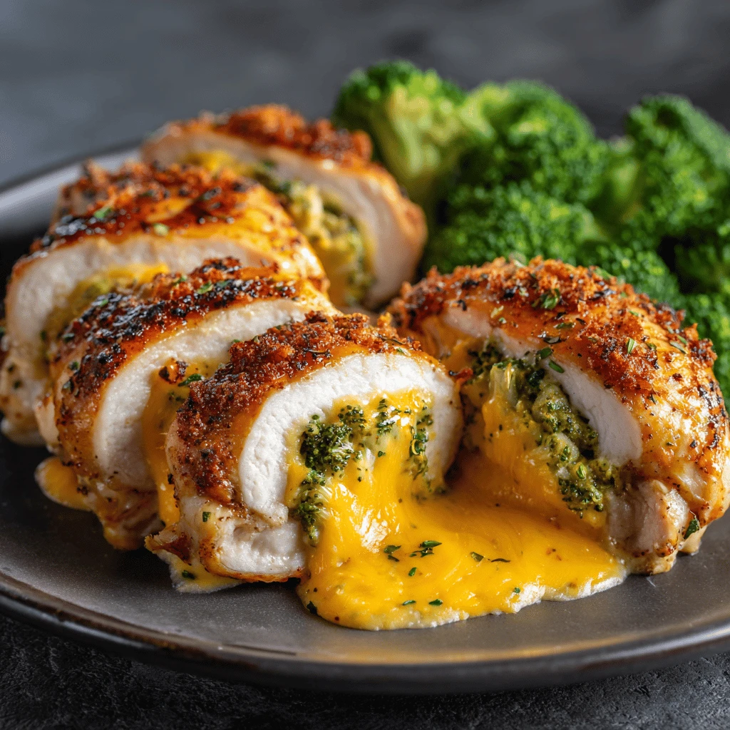 Broccoli and Cheese Stuffed Chicken