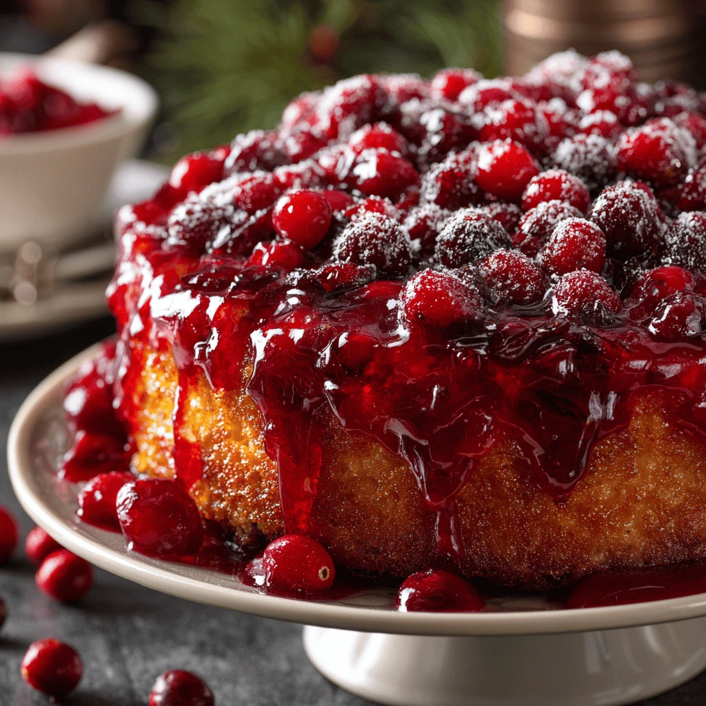 Cranberry Upside-Down Cake Thanksgiving Desserts