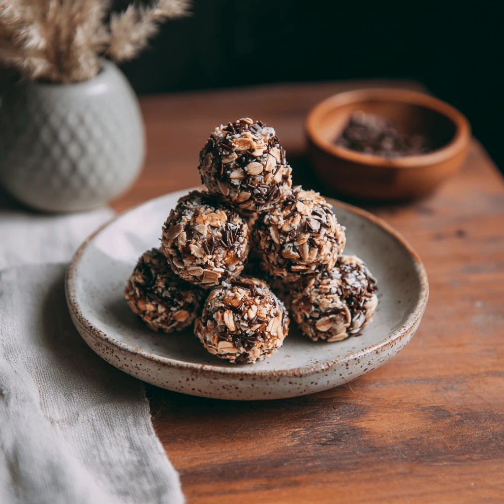 No-Bake Chocolate Oat Bites Snack