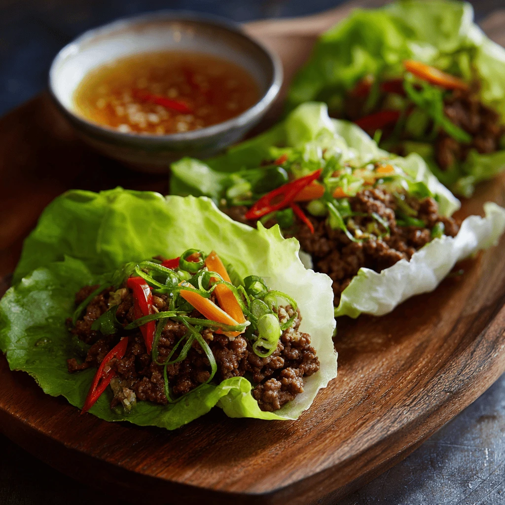 Quick Beef Lettuce Wraps