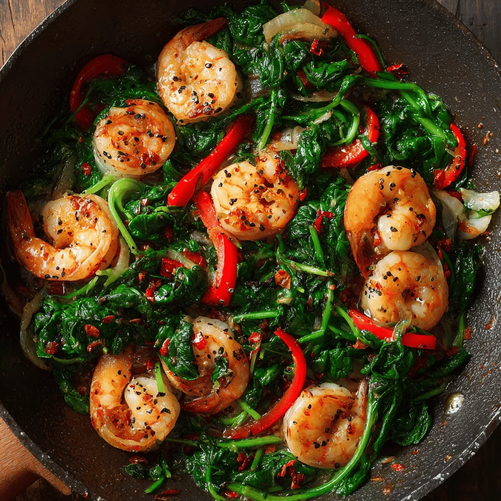 Spinach and Shrimp Stir-Fry: A Healthy and Delicious One-Pan Meal