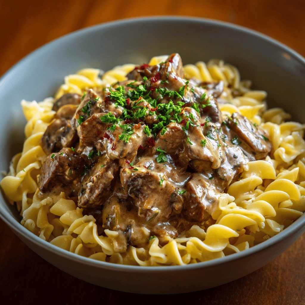 Beef and Mushroom Stroganoff: A Creamy, Comforting Classic