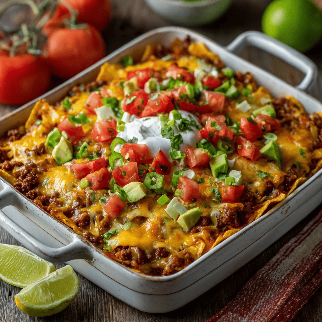 Cheesy Beef Taco Bake: A Delicious & Easy Dinner Recipe