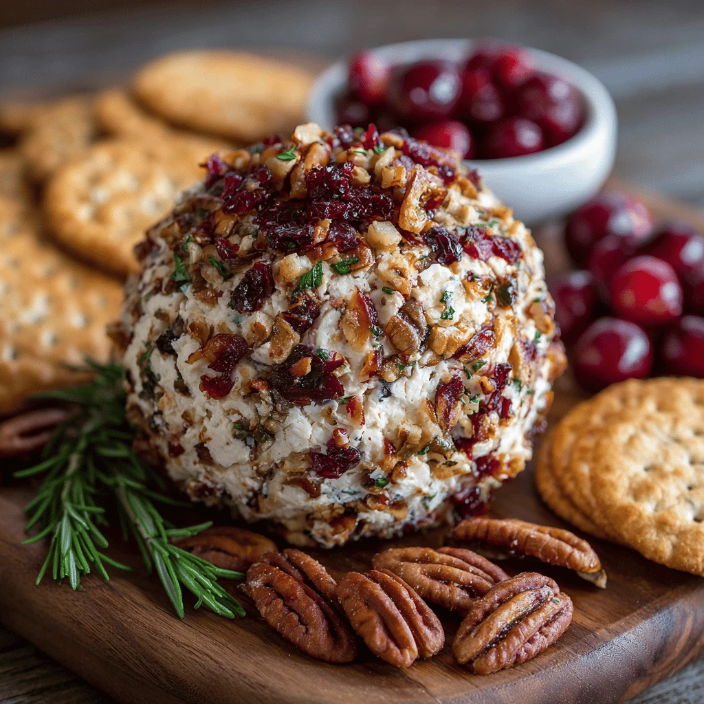 Cranberry Pecan Cheese Ball Thanksgiving Appetizers
