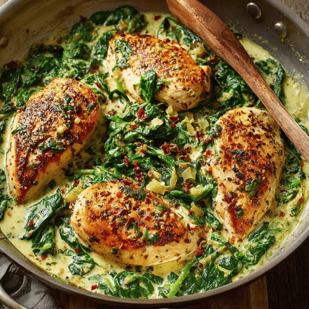 Easy Recipe: Creamy Spinach Chicken