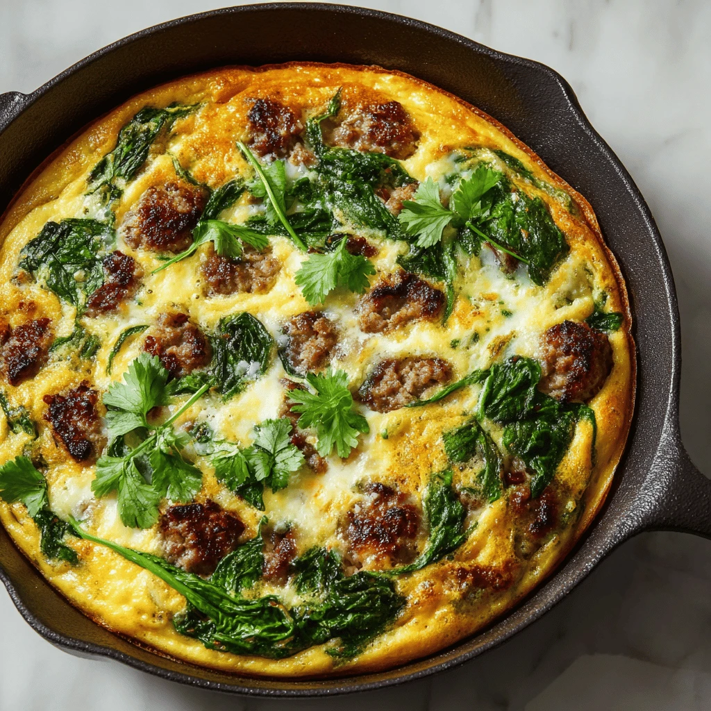 Spinach and Sausage Frittata