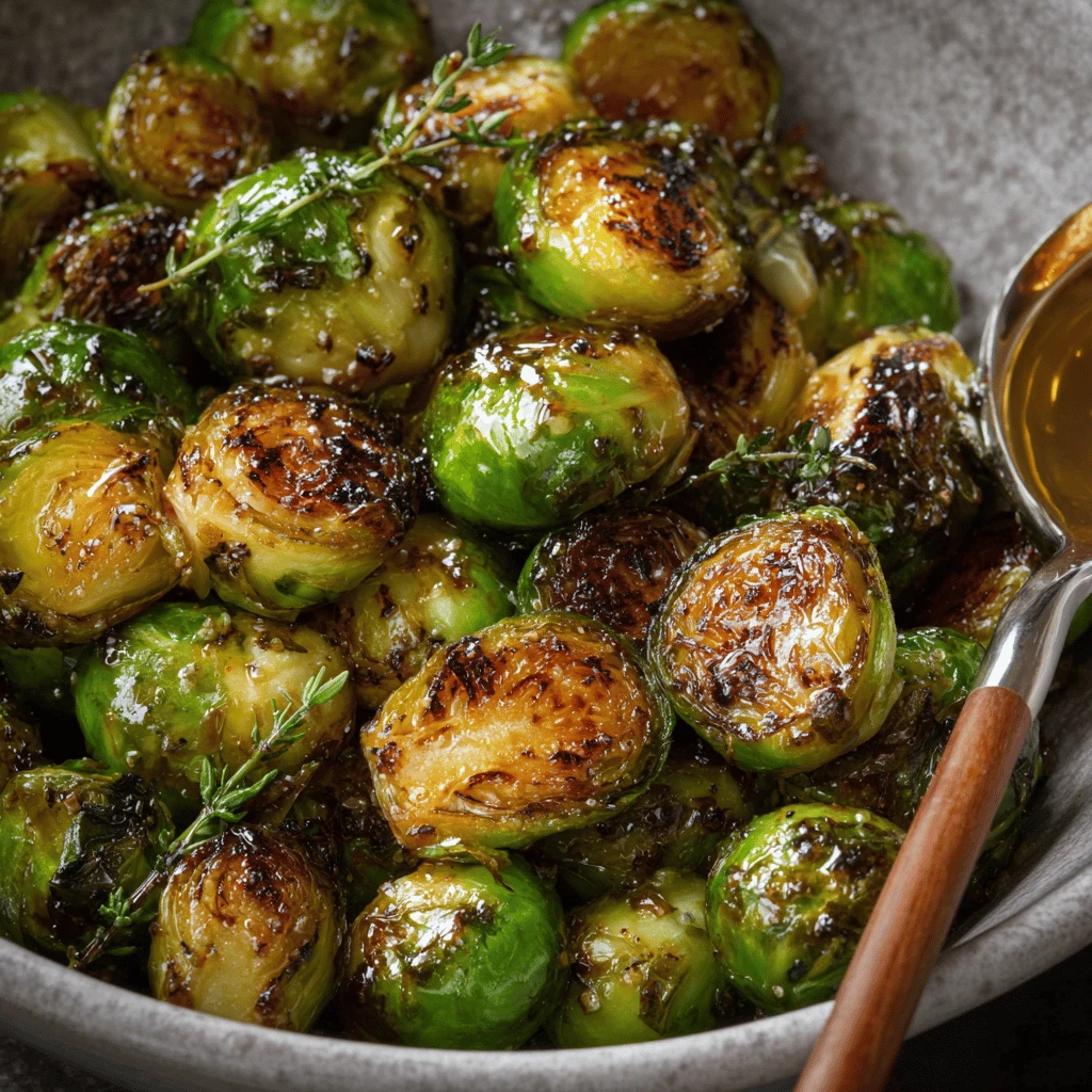 Maple Glazed Brussels Sprouts for Thanksgiving