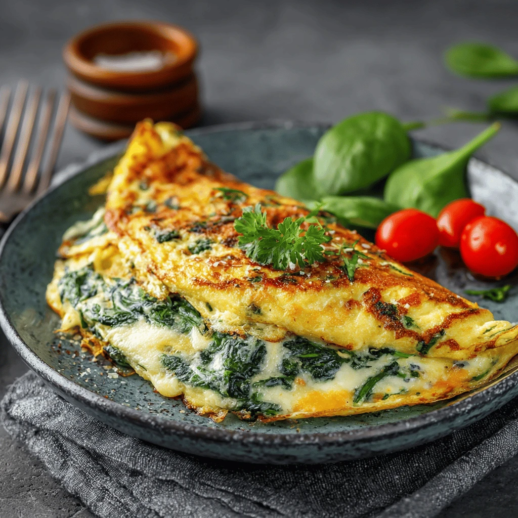 Spinach and Cheese Omelette: A Fluffy, Flavorful Delight
