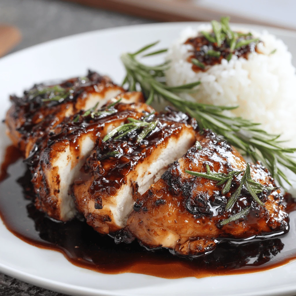 Easy Recipe Balsamic Glazed Chicken