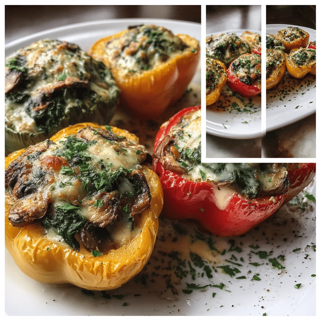 Spinach and Mushroom Stuffed Peppers: A Flavor-Packed Delight