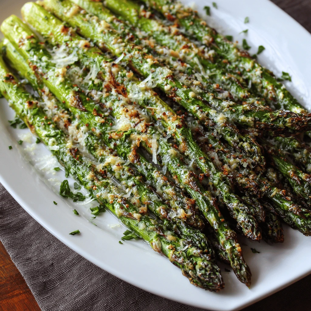 Garlic Parmesan Roasted Asparagus for Thanksgiving