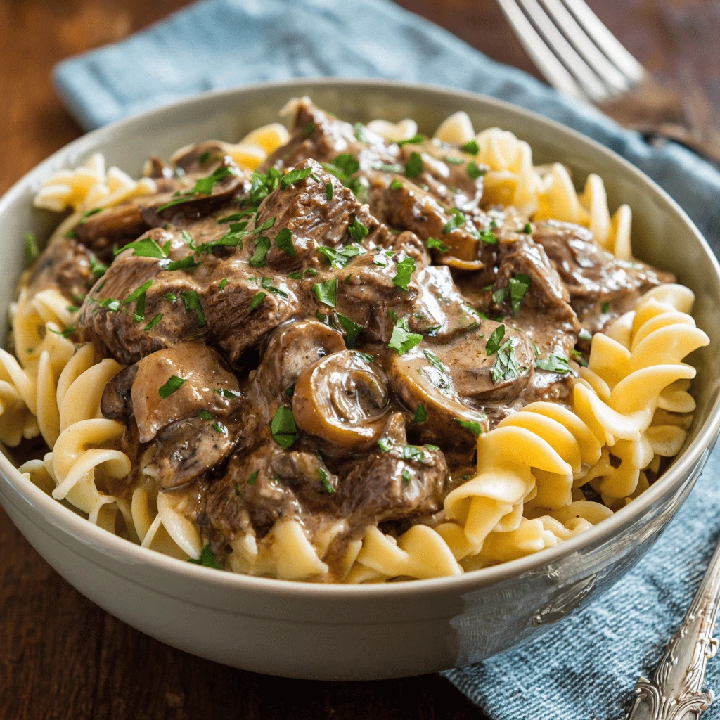 Slow Cooker Beef Stroganoff: Creamy, Comforting, and Effortless