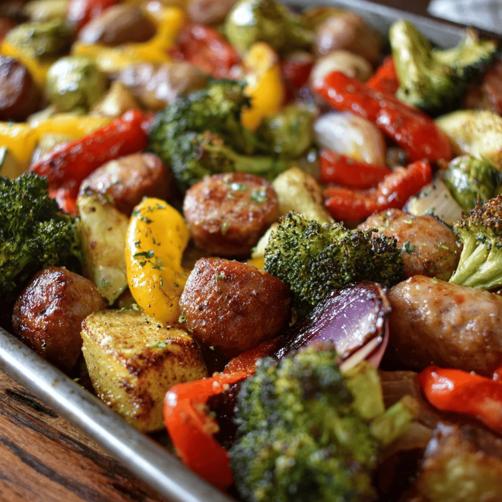 Easy Recipe Sheet Pan Sausage and Veggies