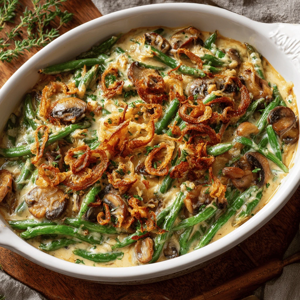 Creamy Green Bean Casserole Thanksgiving Recipes