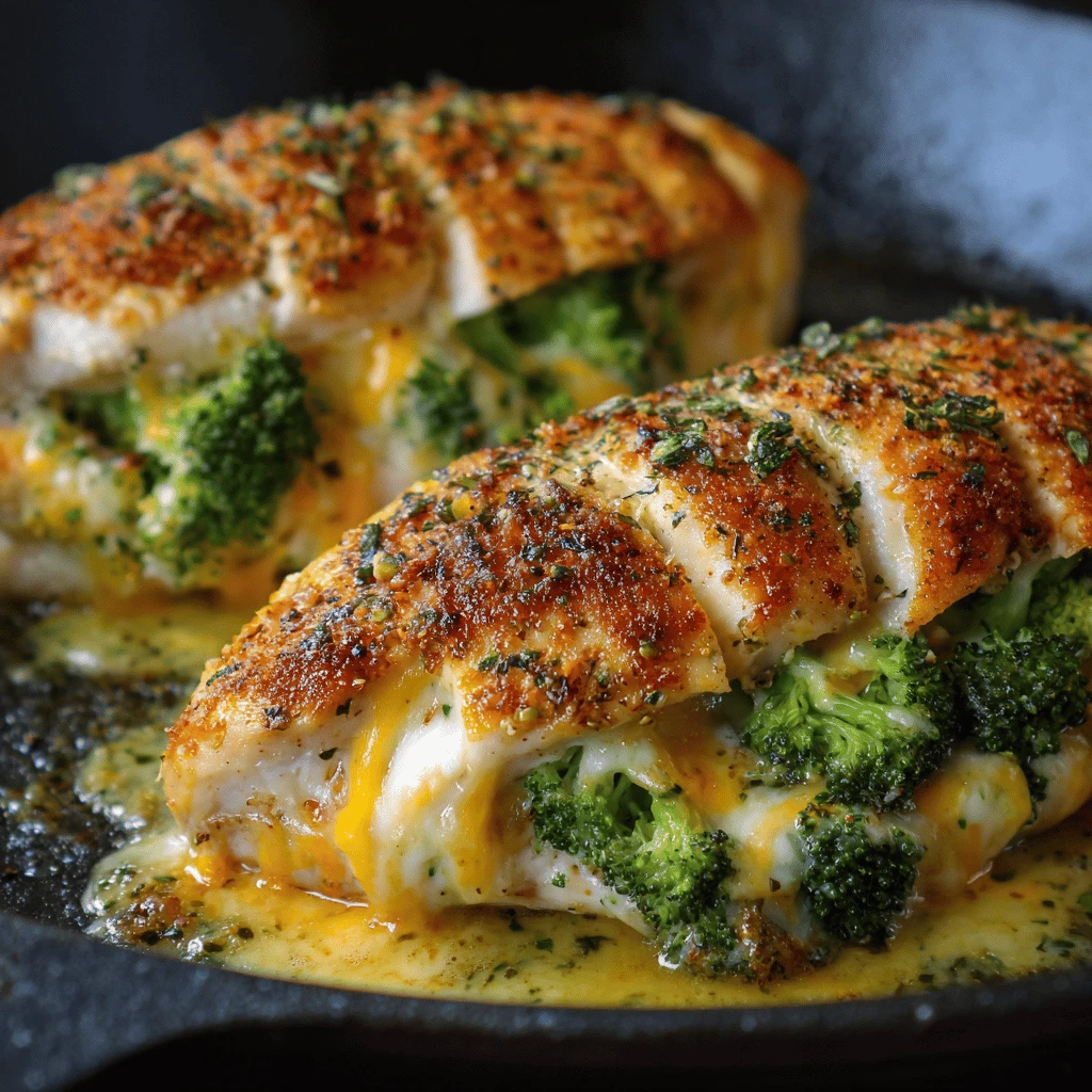 Broccoli and Cheese Stuffed Chicken