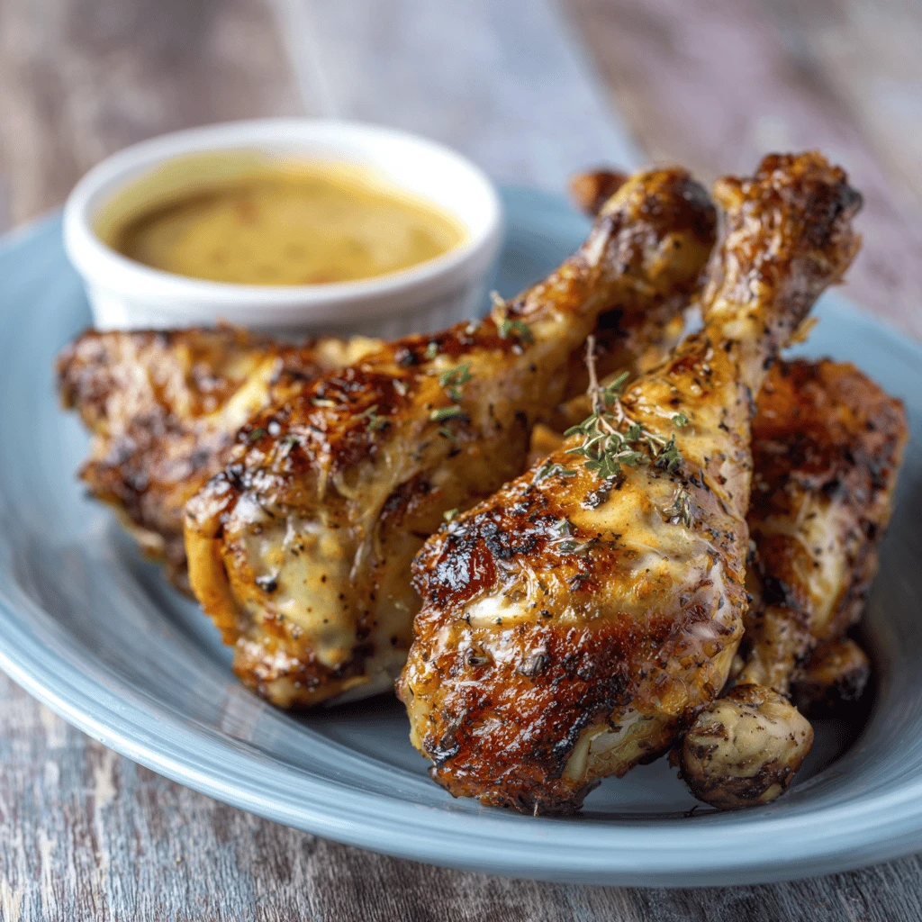 Honey Mustard Turkey Drumsticks for Thanksgiving
