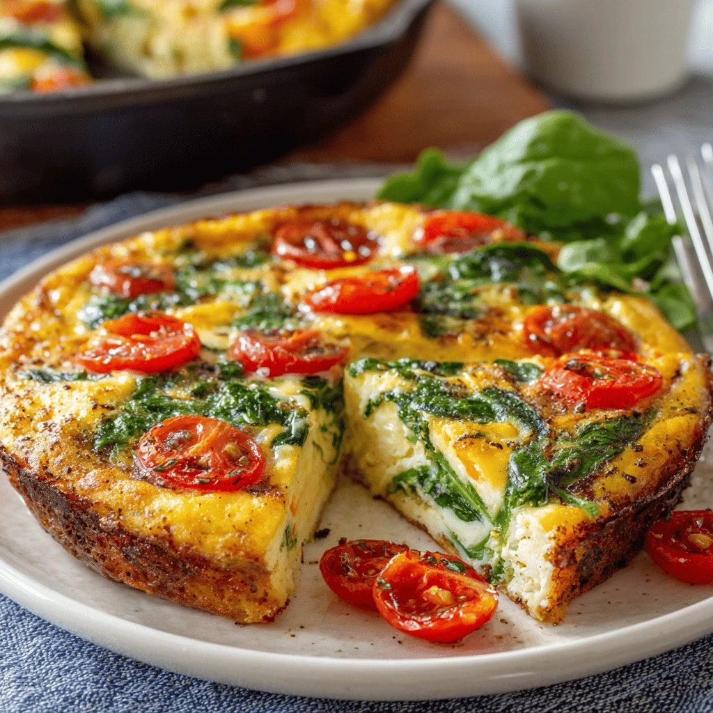 Spinach and Tomato Frittata: A Simple and Delicious Meal