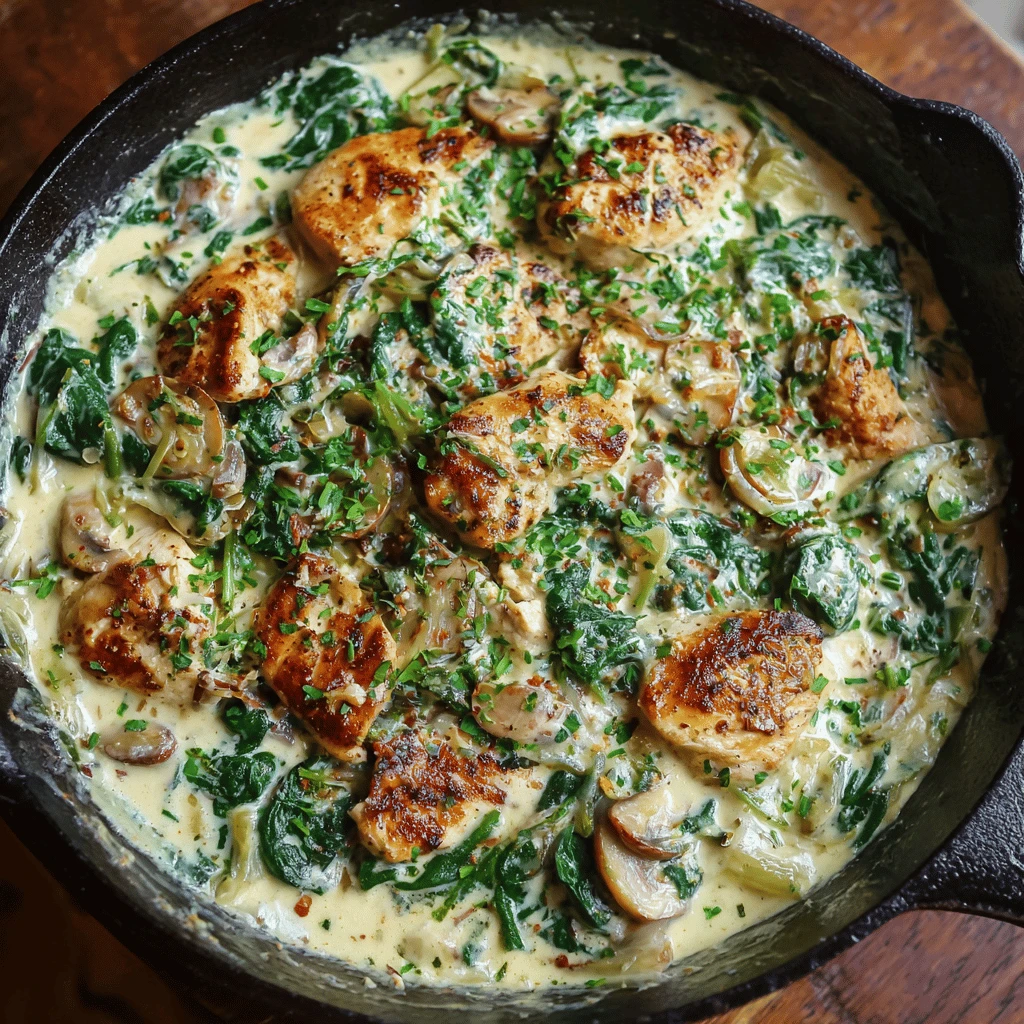 Creamy Spinach and Chicken Skillet: A Delicious One-Pan Meal