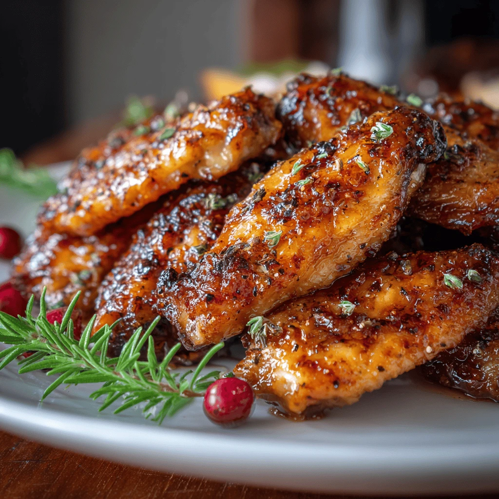 Brown Sugar Glazed Turkey Wings for Thanksgiving