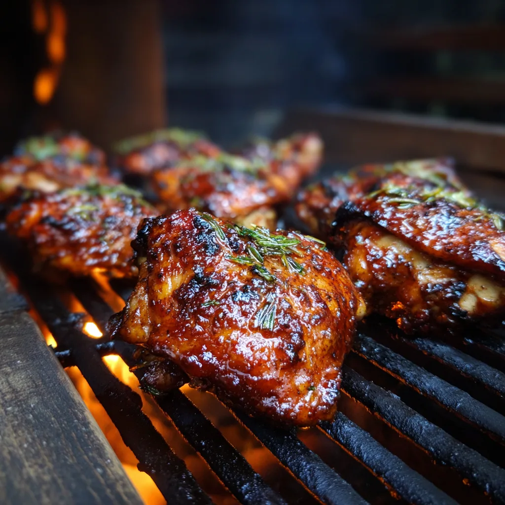 Grilled BBQ Chicken Thighs
 3