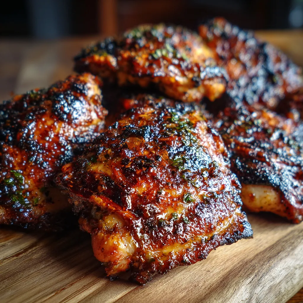 Grilled BBQ Chicken Thighs 2