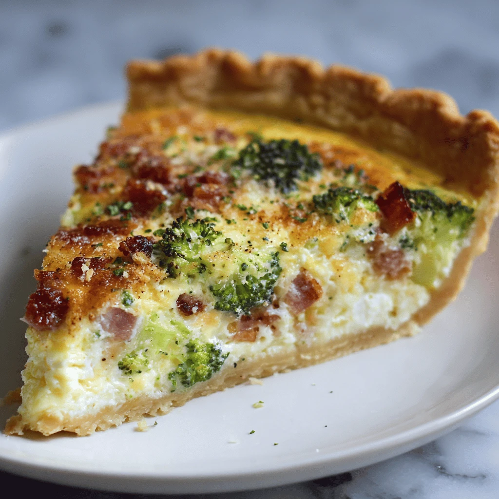 Broccoli and Bacon Quiche: A Savory Delight