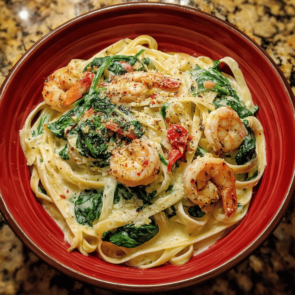 Spinach and Shrimp Alfredo: A Creamy Delight