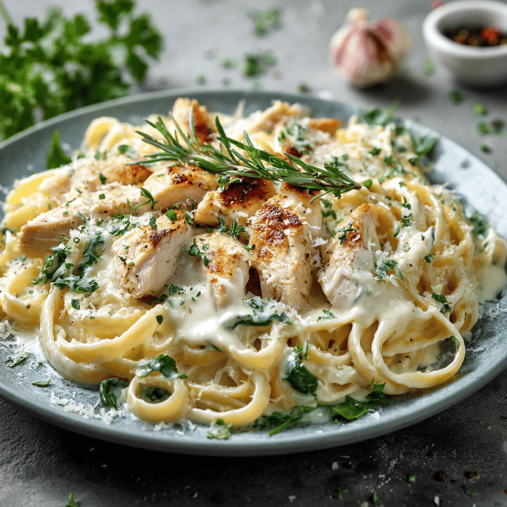 Chicken Alfredo Pasta Meal Idea