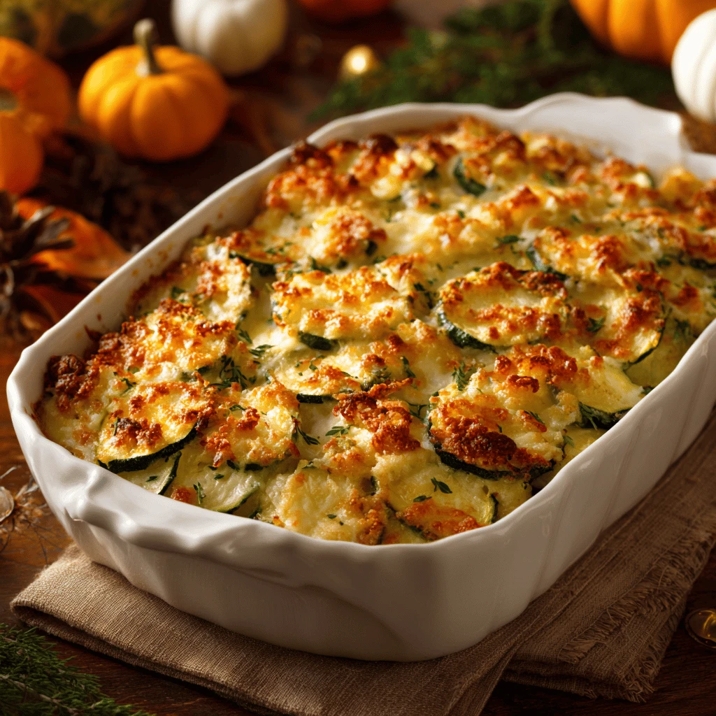 Cheesy Baked Zucchini Casserole: The Perfect Thanksgiving Side