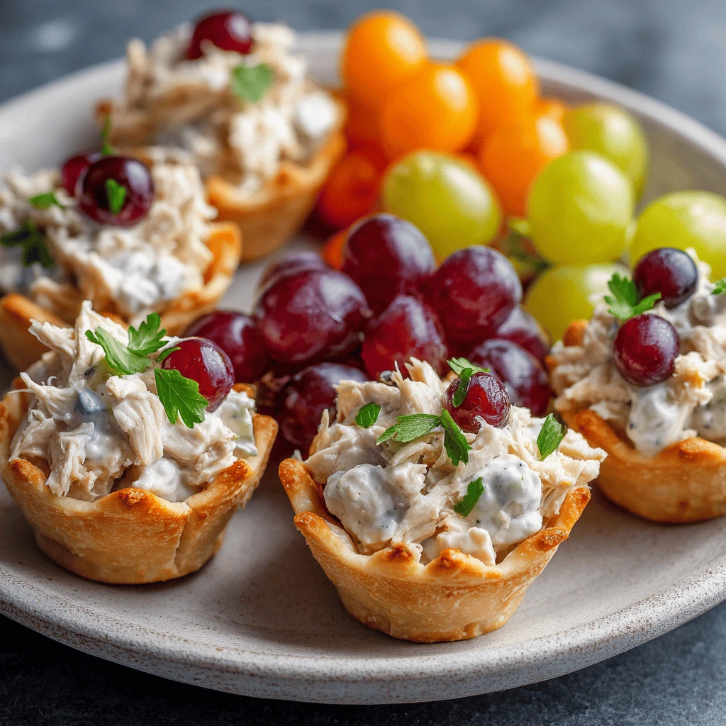 Mini Chicken Salad Cups Snack