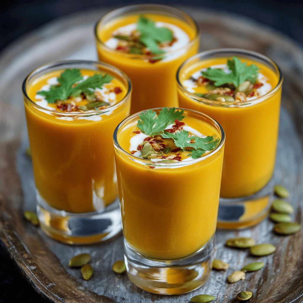 Butternut Squash Soup Shots: Thanksgiving Appetizers That Wow