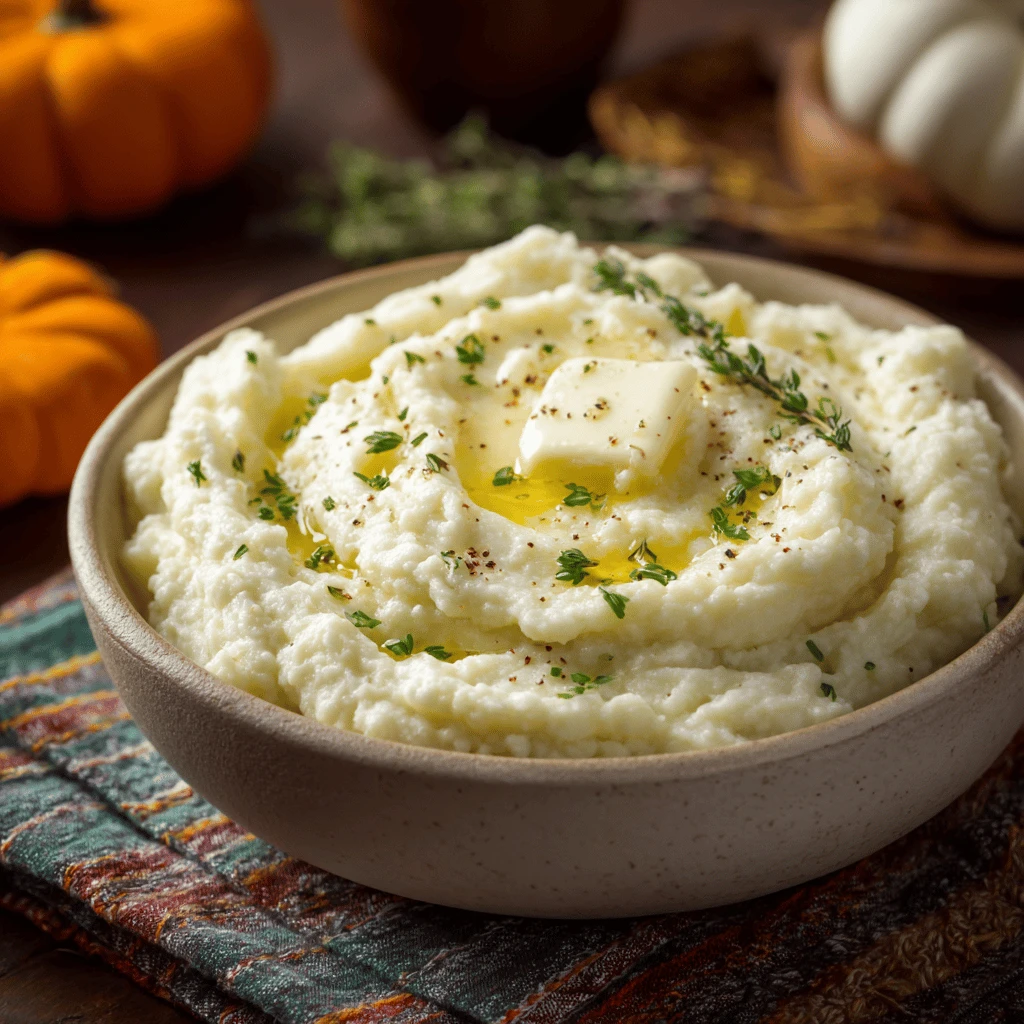 Garlic Mashed Cauliflower for Thanksgiving: A Creamy, Low-Carb Delight