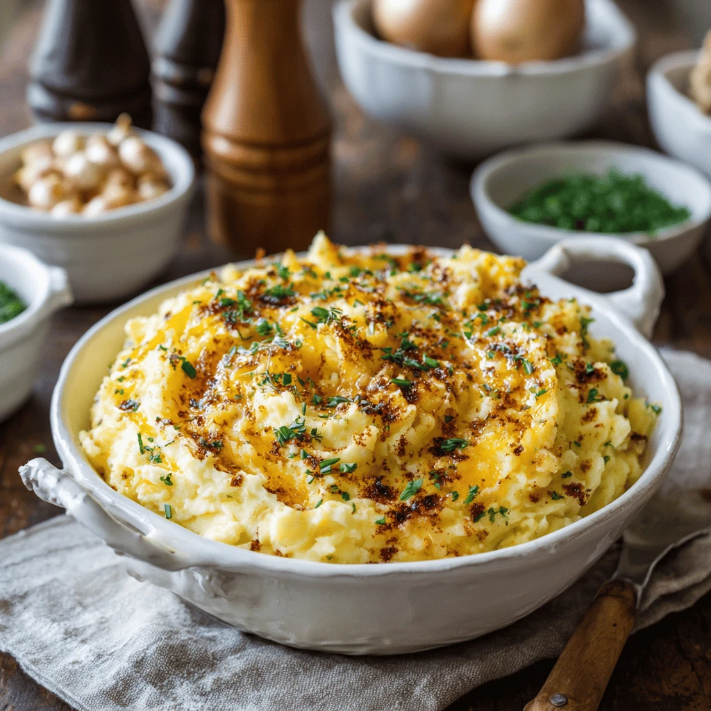 Cheesy Garlic Mashed Potatoes Thanksgiving Side