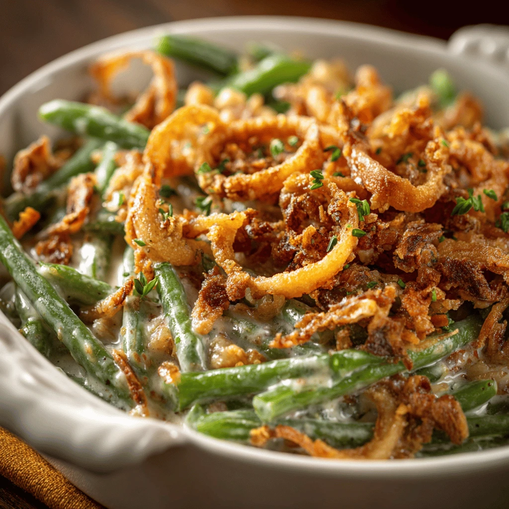 Classic Green Bean Casserole for Thanksgiving