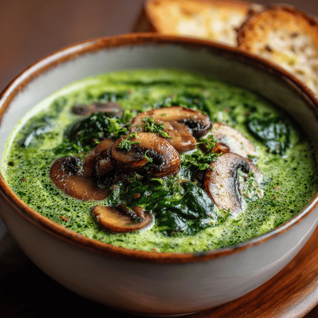 Creamy Spinach and Mushroom Soup