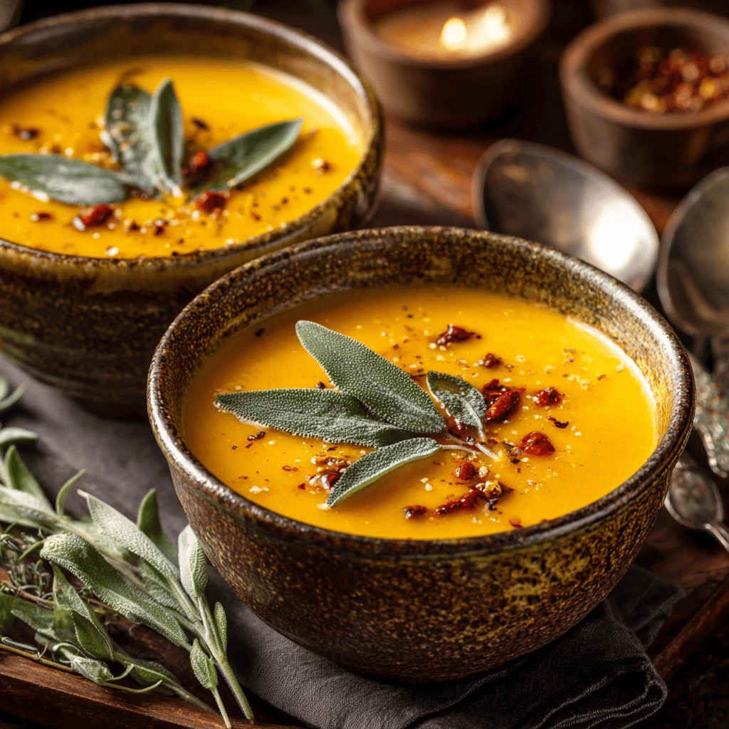 Pumpkin Sage Soup Thanksgiving Recipes
