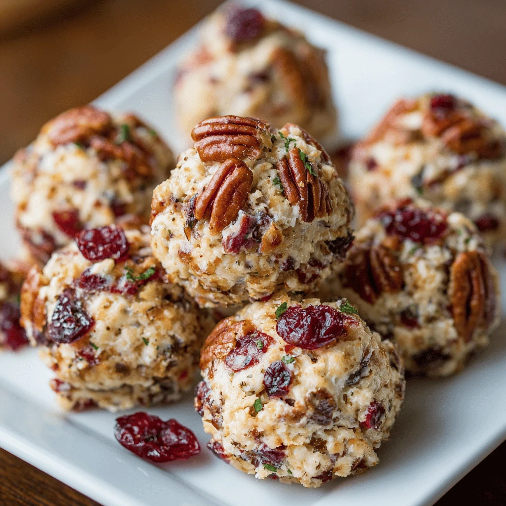 Cranberry Pecan Cheese Ball Bites: Thanksgiving Appetizers