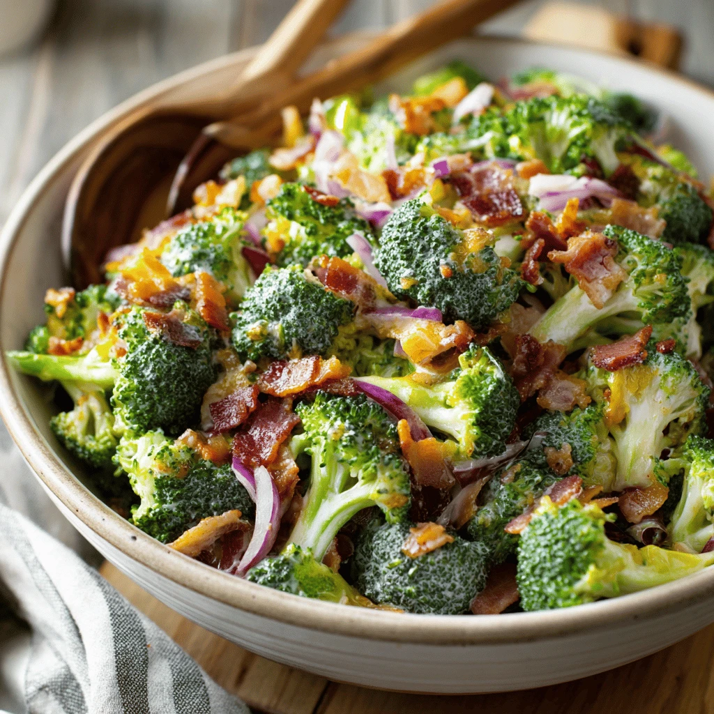 Easy Broccoli Salad with Bacon