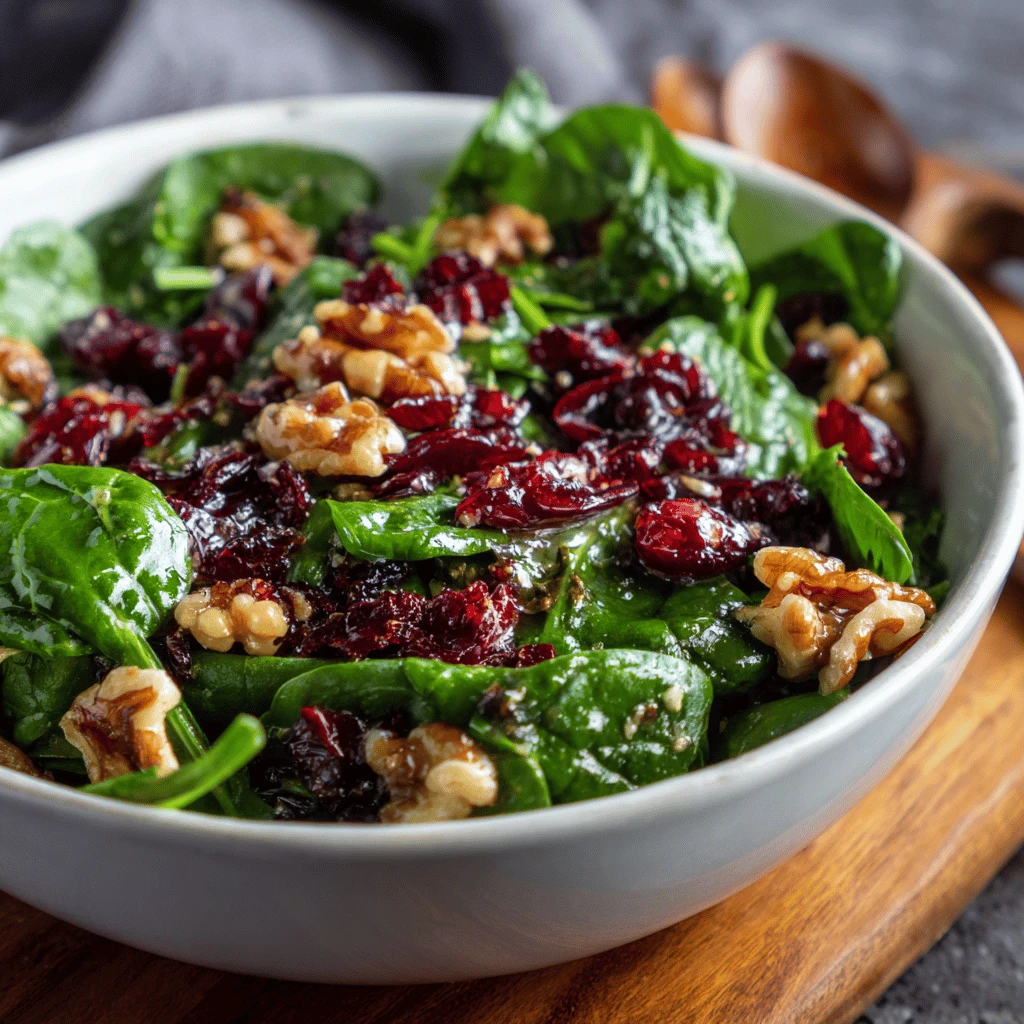 Cranberry Walnut Spinach Salad: The Perfect Thanksgiving Side