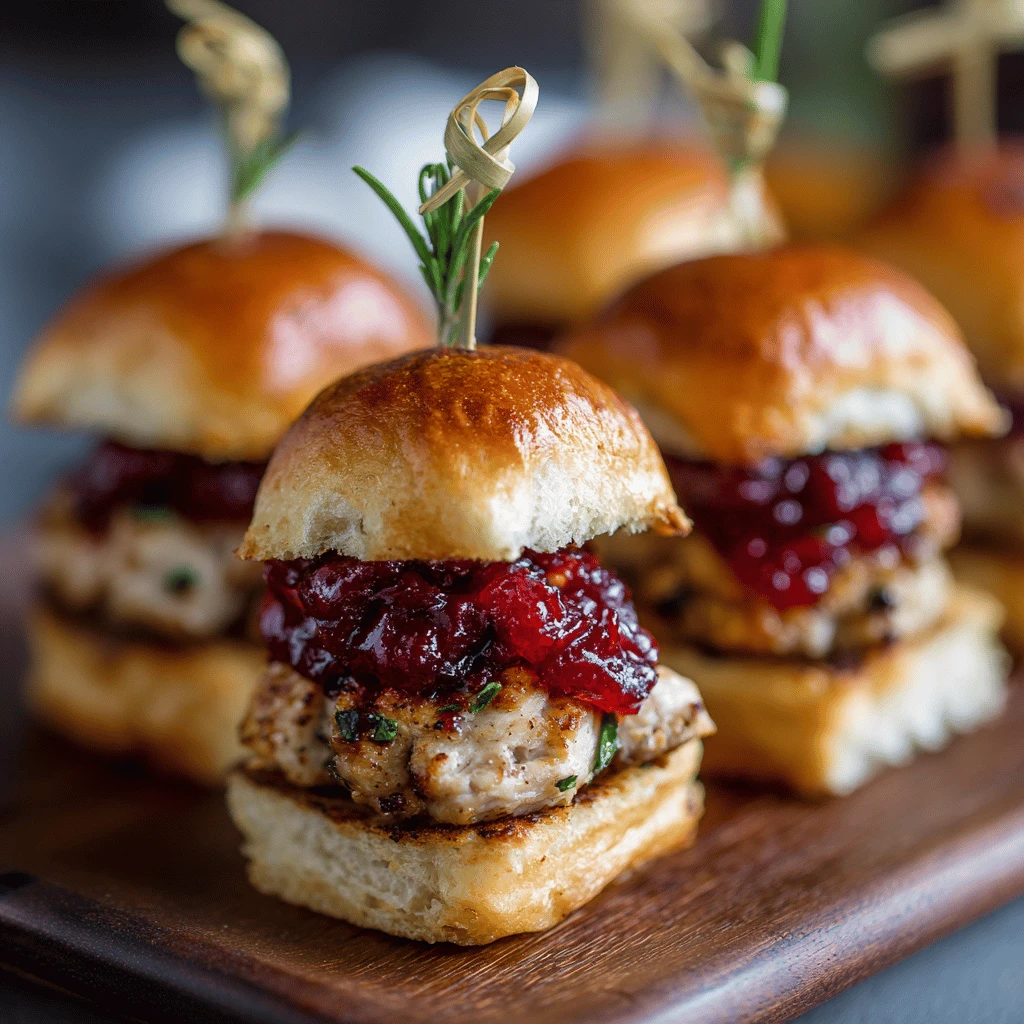 Mini Turkey Sliders with Cranberry Relish: Thanksgiving Appetizers