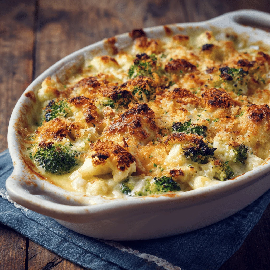 Broccoli and Cauliflower Gratin: A Cheesy Comfort Classic