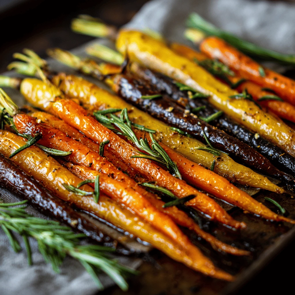 Maple Roasted Carrots with Rosemary for Thanksgiving