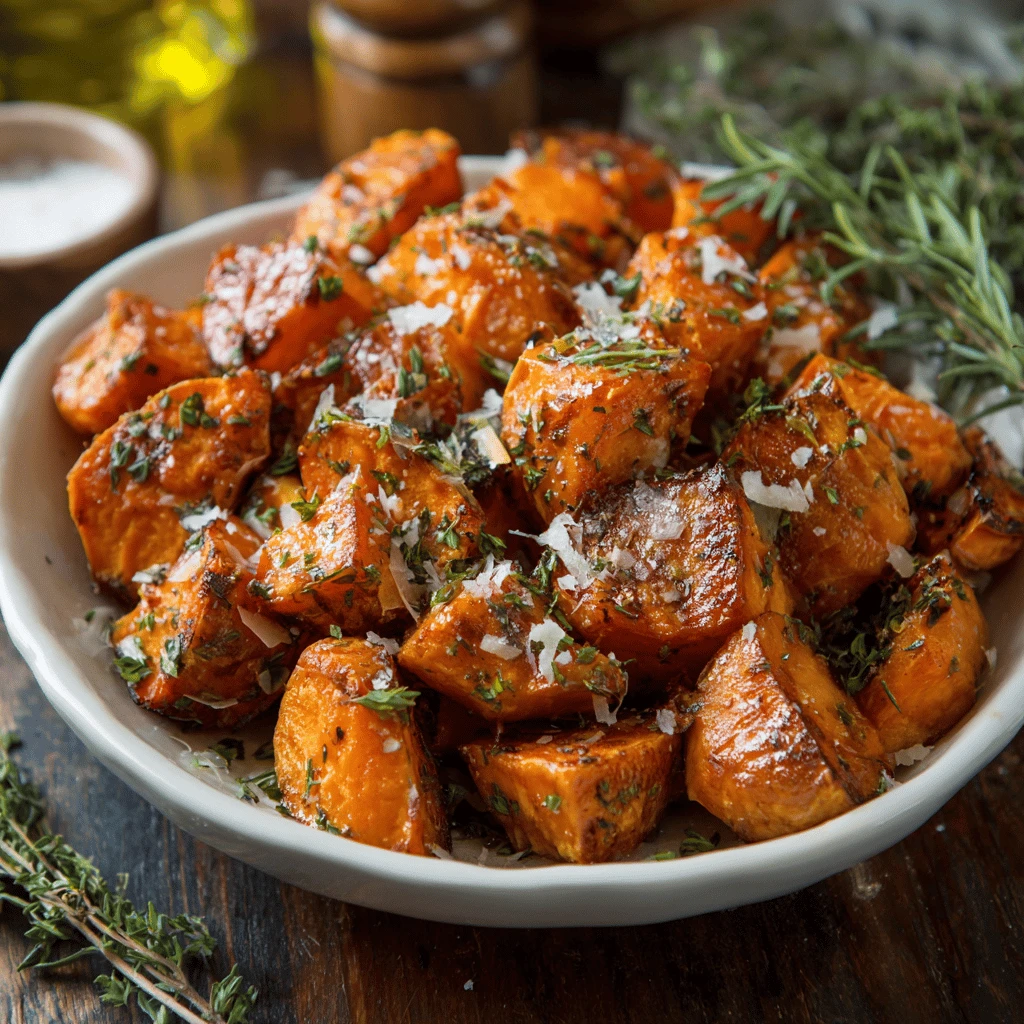 Herb Roasted Sweet Potatoes for Thanksgiving