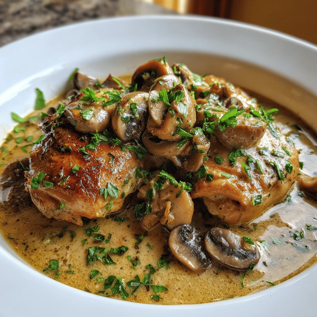 Slow Cooker Chicken and Mushrooms