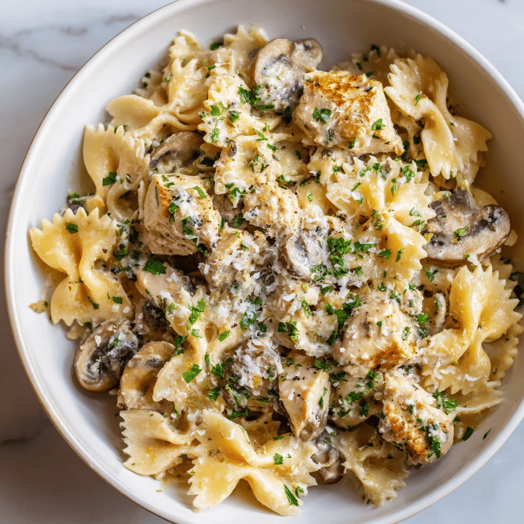 Creamy Mushroom Chicken Pasta