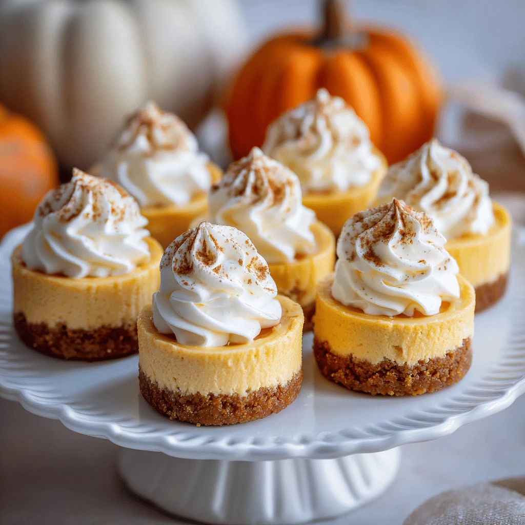 Mini Pumpkin Cheesecakes Thanksgiving